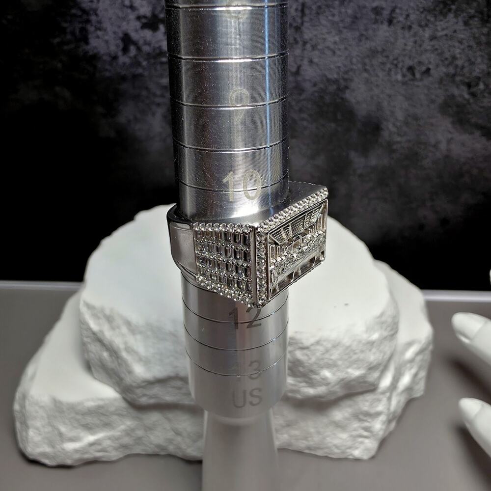 Men's Iced Out Last Supper Ring - 925 Sterling Silver CZ Ring - Size 11 - Picture 8 of 8